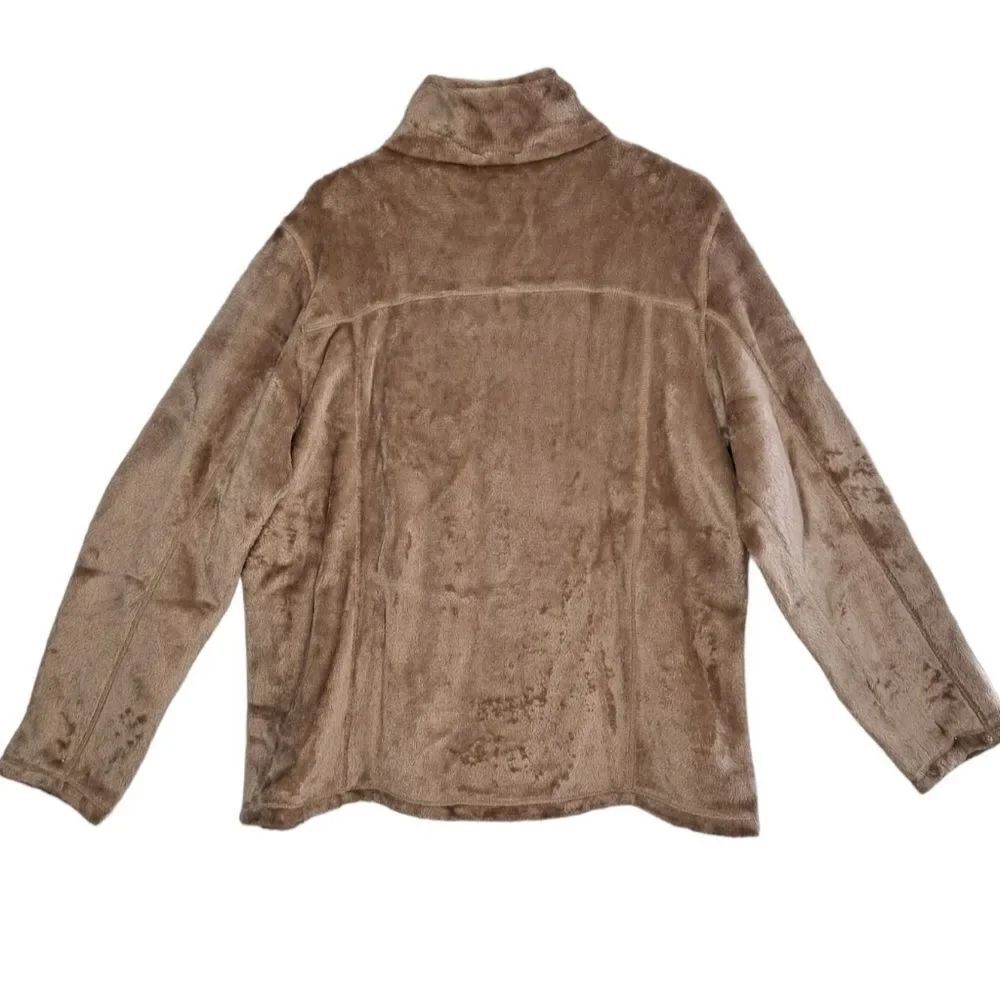 KORI America Faux Fur Long Sleeve Pullover Top Shirt Jacket Tan Large - Picture 2 of 5